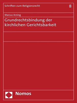 cover image of Grundrechtsbindung der kirchlichen Gerichtsbarkeit